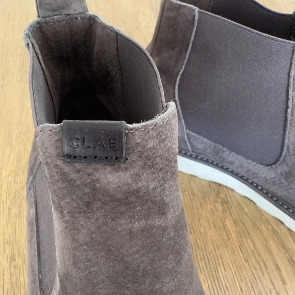 Clae Richards Vibram Chelsea Boots-Umber Waxed Dark Charcoal Suede-Men's Size 11